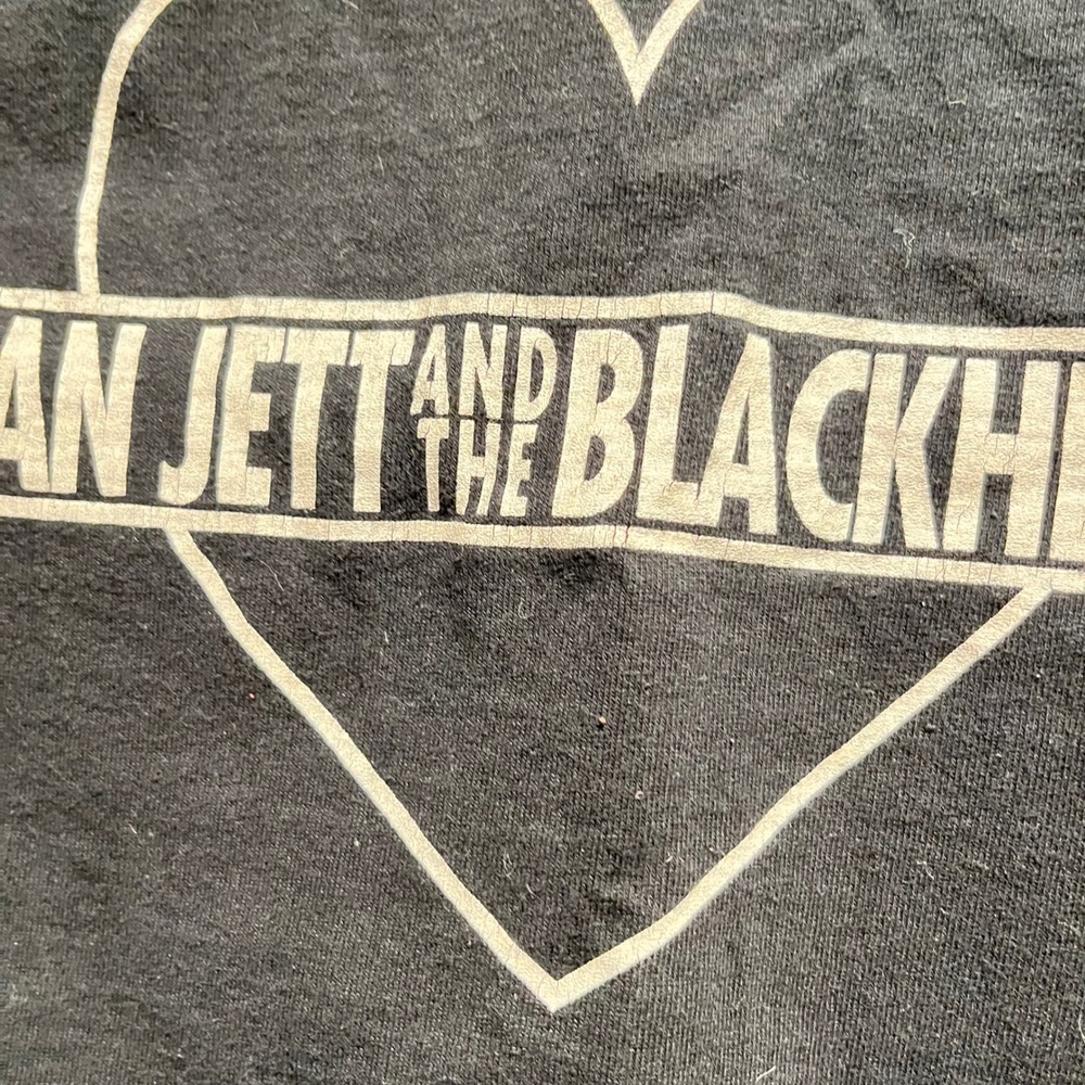 90's Joan Jett and the Blackhearts Black Double Sided T Shirt Heavy Cotton Tag L - Picture 9 of 10